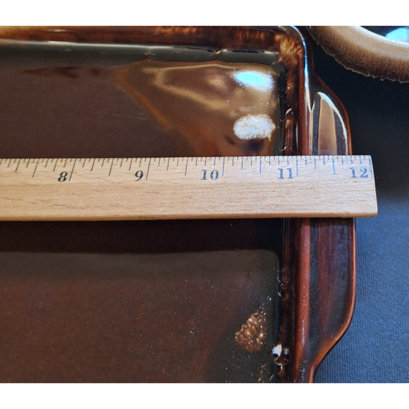 Pfaltzgraff Snack Plate 396 & Cup Gourmet Brown Drip Glaze 11 7/8" - Picture 5 of 5